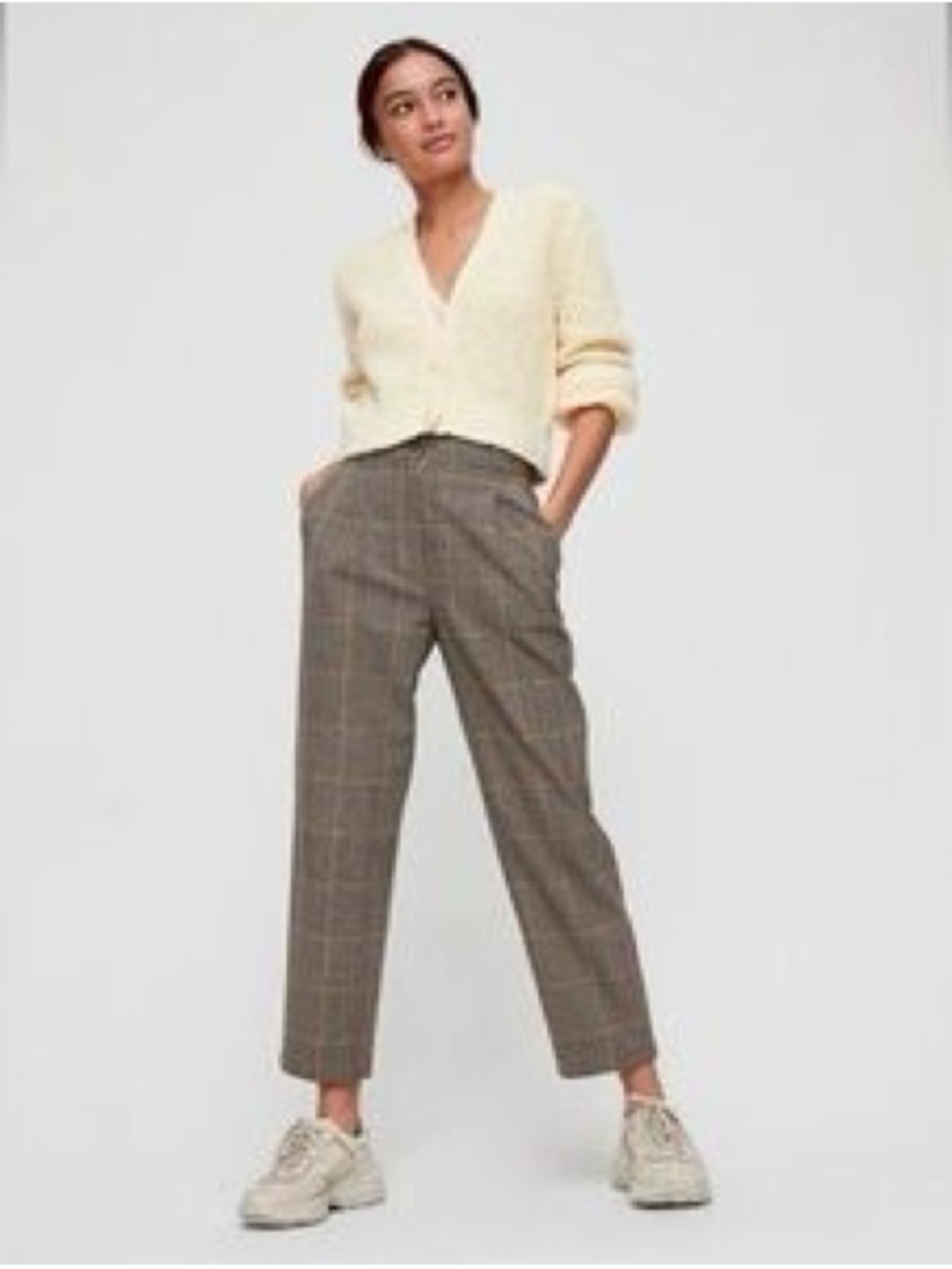 Aritzia Little Moon Bellis Micro-Check Pants Size 4 Everyday wear